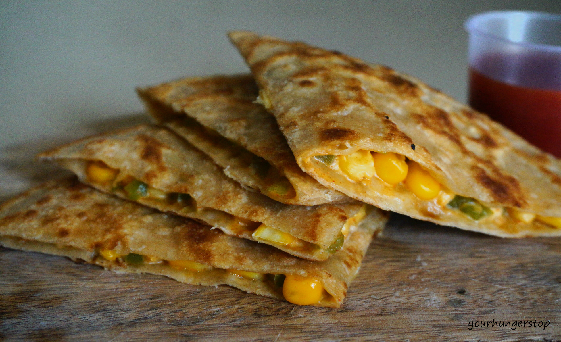 Corn Capsicum Cheese Paratha
