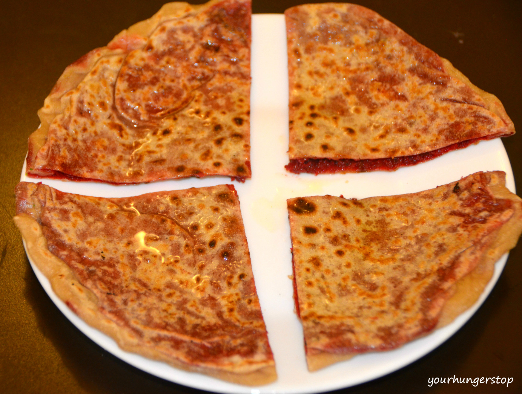 Beetroot Paratha (Stuffed)