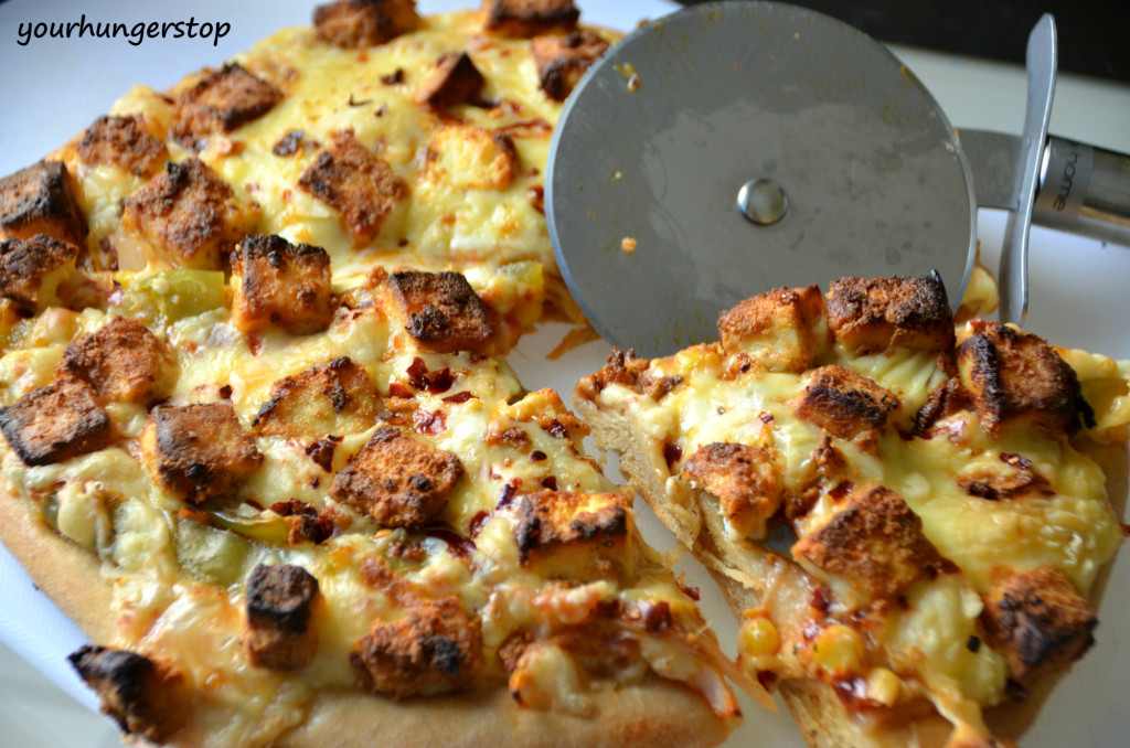 Whole Wheat Paneer Tikka Pizza