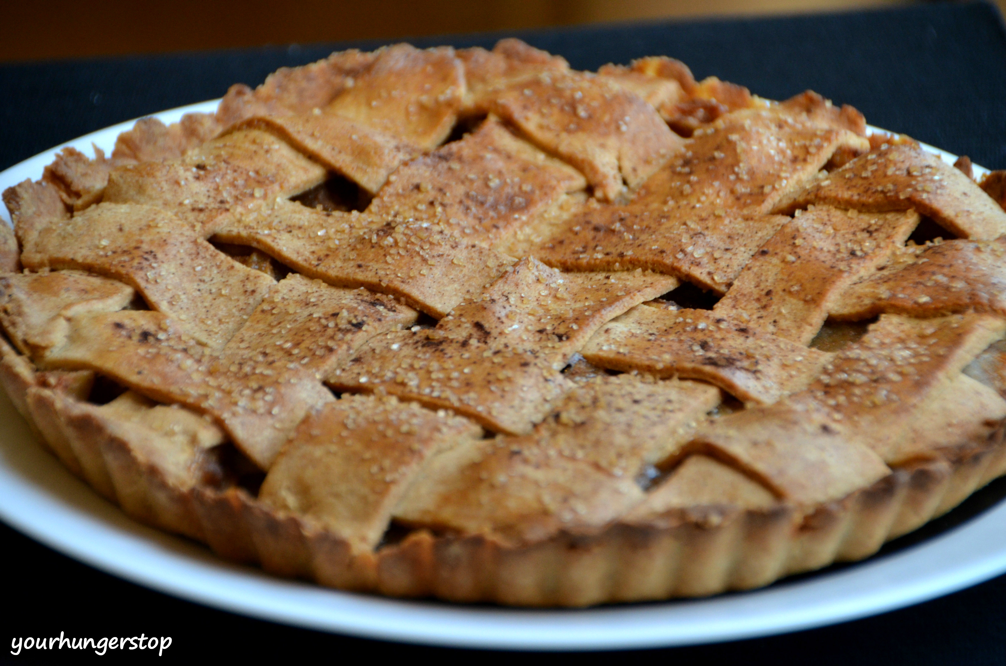 Eggless Apple Pie (Whole Wheat Crust) | YourHungerStop