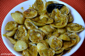 Clams Dry Masala or Teesryache Sukhe