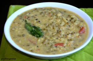 Sprouted Moong Dal Curry (Mooga Gathi)