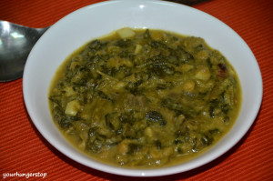 Tambdi Bhaji or Red Amaranth Sabzi