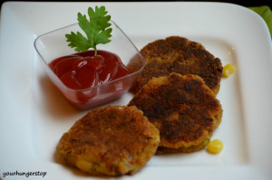 Corn Cutlet or Corn Pattice