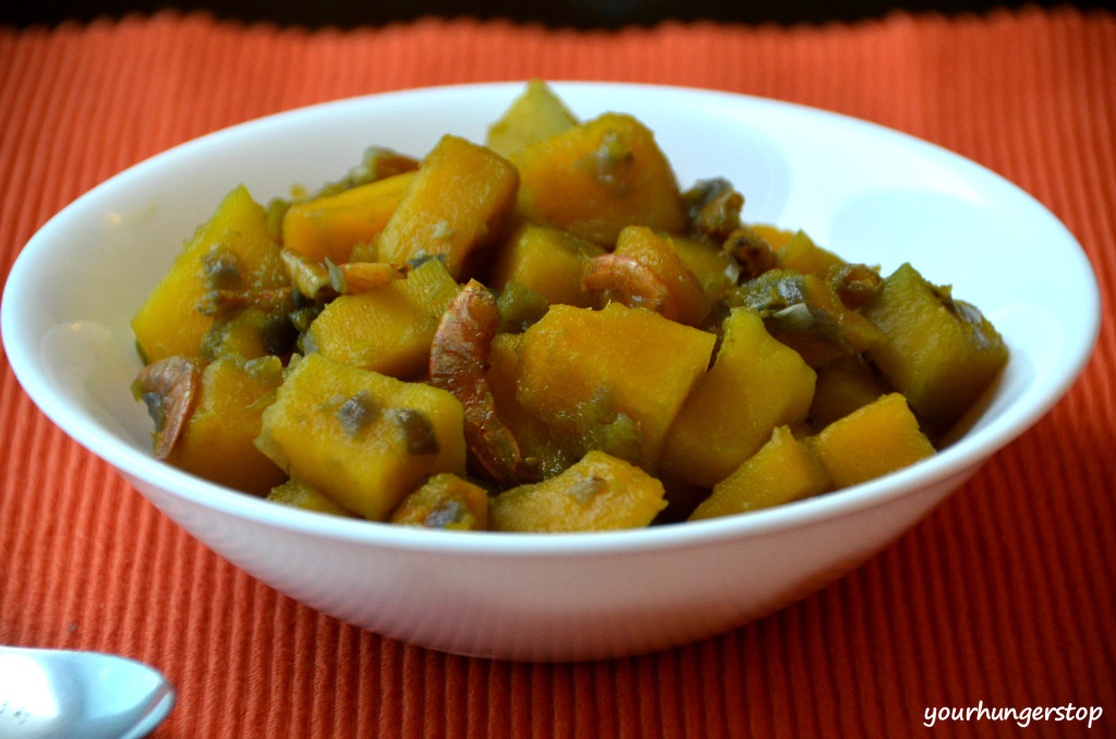 Pumpkin with dried shrimps
