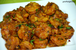 Spicy Beer Prawns