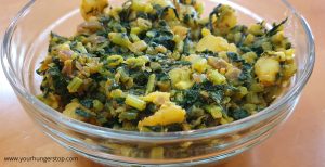 Potato and Radish Leaves Sabzi